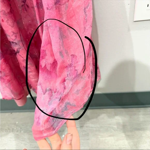 BHLDN Dress Iris One Shoulder Cutout in Pink Floral - Picture 9 of 9